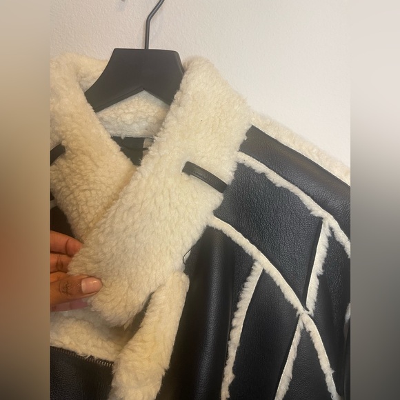 Missguided Borg Belted Aviator Jacket - Picture 6 of 15